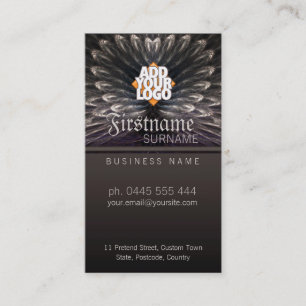 Fraktal Liebe Feathers Business Card Visitenkarte