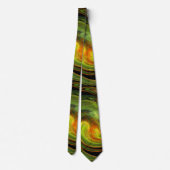FRAKTAL LIGHT VORTEX Schwarz Gelb Orange Krawatte (Rückseite)