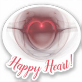 Fraktal "Lighthered" Kunst Personalisiert Aufkleber (Vorderseite)