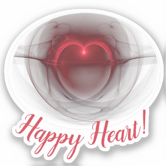 Fraktal "Lighthered" Kunst Personalisiert Aufkleber (Vorderseite)