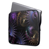 Fraktal Lila & Gold Swirl Notebook Laptop Laptopschutzhülle (Vorderseite Links)