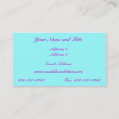 Fraktal Lila Mesh Business Card Visitenkarte (Rückseite)