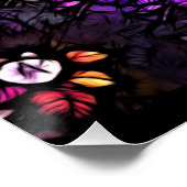 Fraktal lila Psychedelic Rainbow Spiral Trippy Poster (Ecke)
