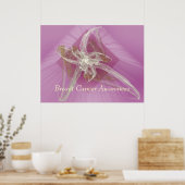 Fraktal Lily - Brustkrebs-Bewusstsein Poster (Küche)