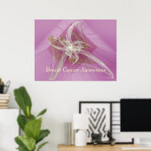 Fraktal Lily - Brustkrebs-Bewusstsein Poster (Heimbüro)