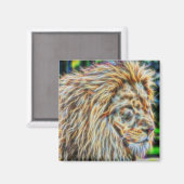 Fraktal Lion Magnet (Vorderseite/Rückseite)
