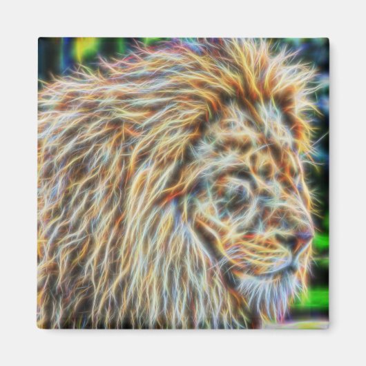 Fraktal Lion Magnet (Vorne)