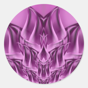 Fraktal Lotus Blume Abstrakt Runder Aufkleber