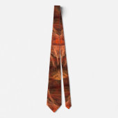 Fraktal Mahogany Bronze Wirbel Abstrakt Neck Tie Krawatte (Vorderseite)