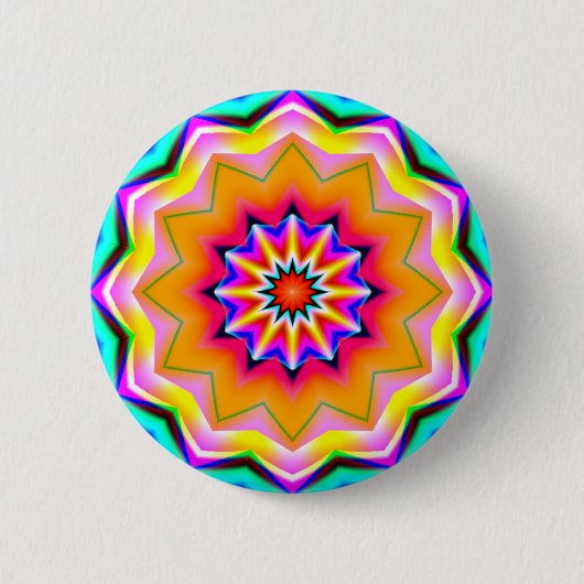 Fraktal Mandala - 08 Button (Vorderseite)