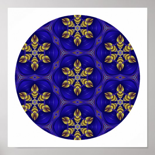 Fraktal Mandala 2 Poster (Vorne)