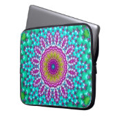 Fraktal Mandala 3 Laptopschutzhülle (Vorderseite Links)