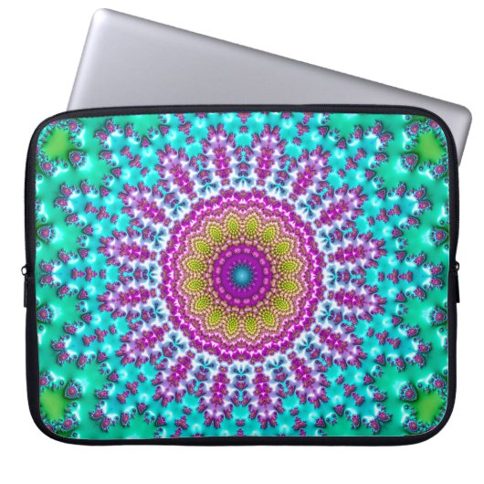 Fraktal Mandala 3 Laptopschutzhülle (Vorderseite)