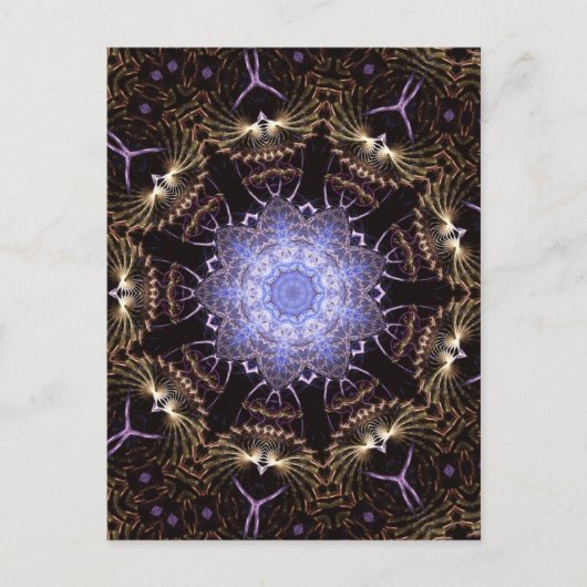 Fraktal Mandala #65 Postkarte (Vorderseite)