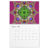 Fraktal Mandala Artistry 12 Monate Mauerkalender Kalender (Feb 2026)