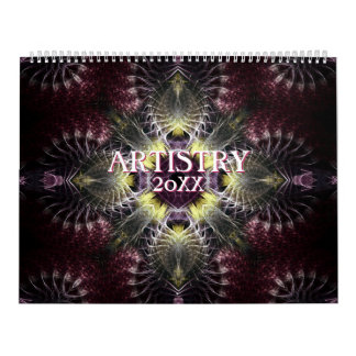 Fraktal Mandala Artistry 12 Monate Mauerkalender Kalender