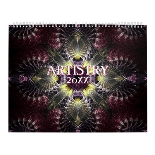 Fraktal Mandala Artistry 12 Monate Mauerkalender Kalender (Titelbild)