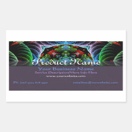 Fraktal Mandala Arts Etikett Rechteckiger Aufkleber