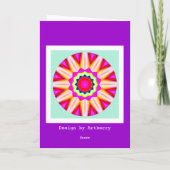 Fraktal Mandala - bald wieder gesund Karte (Rückseite)