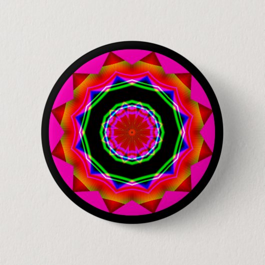 Fraktal Mandala Button (Vorderseite)