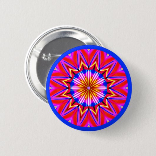 Fraktal Mandala Button (Vorne & Hinten)