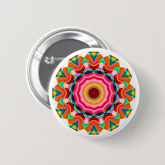 Fraktal Mandala Button (Vorne & Hinten)