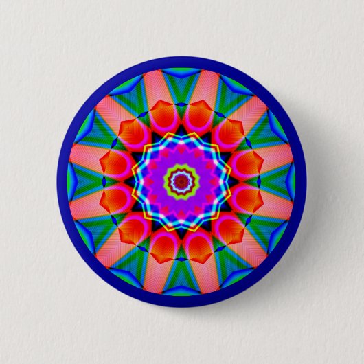 Fraktal Mandala Button (Vorderseite)