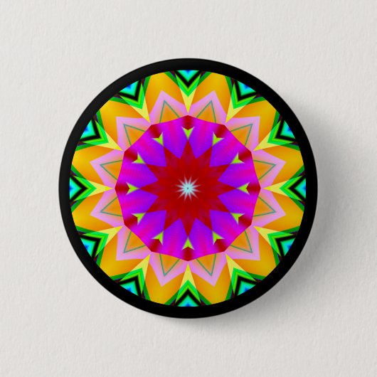 Fraktal Mandala Button (Vorderseite)