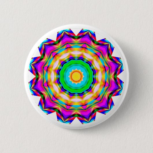 Fraktal Mandala Button (Vorderseite)