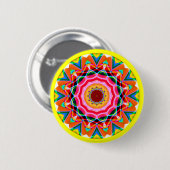 Fraktal Mandala Button (Vorne & Hinten)