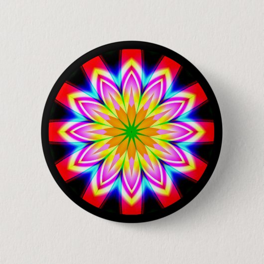 Fraktal Mandala Button (Vorderseite)