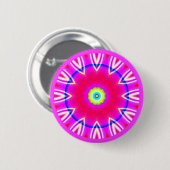 Fraktal Mandala Button (Vorne & Hinten)