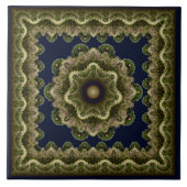 Fraktal mandala Fee gerahmte Einrichtung Fliese (Vorderseite)