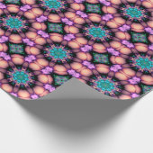 Fraktal Mandala floral Psychedelic Art Geschenkpapier (Ecke)