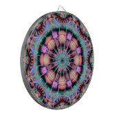 Fraktal Mandala Floral Psychedelic Dartscheibe (Vorderseite Links)