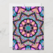 Fraktal Mandala Floral Psychedelic Einladung (Vorderseite)