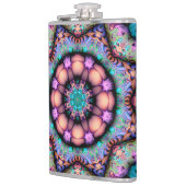 Fraktal Mandala Floral Psychedelic Flachmann (Links)