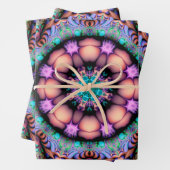 Fraktal Mandala Floral Psychedelic Geschenkpapier Set (Beispiel)