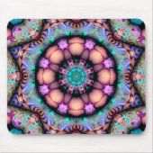 Fraktal Mandala Floral Psychedelic Mousepad (Vorne)