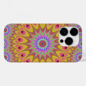 Fraktal Mandala Floral Psychedelic Retro Case-Mate iPhone Hülle (Rückseite (Horizontal))
