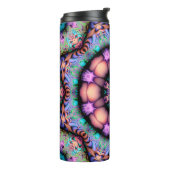 Fraktal Mandala Floral Psychedelic Thermosbecher (Nach links gedreht)