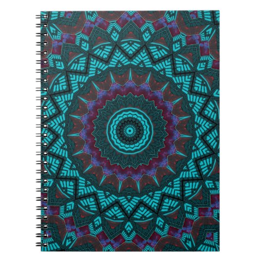 Fraktal Mandala Geometric Circle Southwestern Notizblock (Vorderseite)
