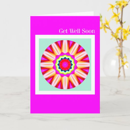 Fraktal Mandala - Gut machen - II Karte (Gelbe Blume)