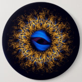Fraktal-Mandala-Königsauge Button (Vorderseite)