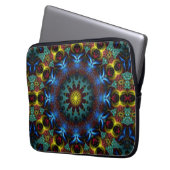 Fraktal Mandala Lace Art Notebook Laptopschutzhülle (Vorderseite Links)