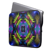 Fraktal Mandala Magic Art Notebook Laptopschutzhülle (Vorderseite Links)
