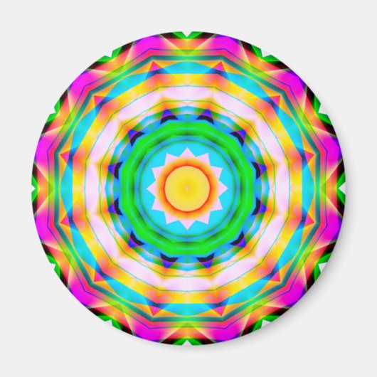 Fraktal Mandala Magnet (Vorne)
