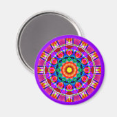 Fraktal Mandala Magnet (Vorderseite/Rückseite)