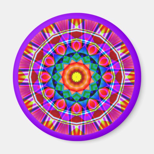Fraktal Mandala Magnet (Vorne)