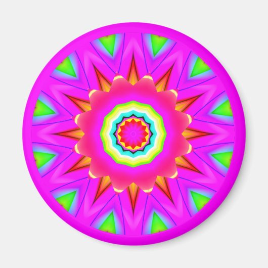 Fraktal Mandala Magnet (Vorne)